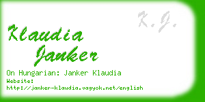 klaudia janker business card